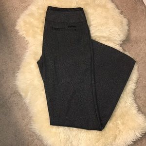 Express Editor wide leg pants w/ faux leather trim